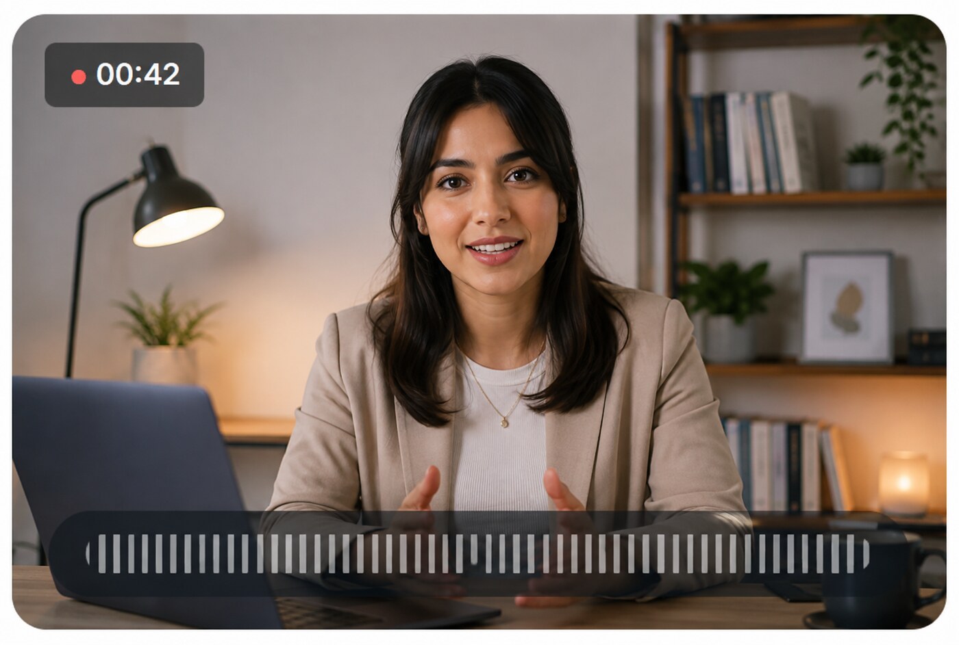 Candidate recording a video response